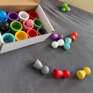 Received Peg Dolls in Cups Montessori Color Sorting Toy from customer B****e.