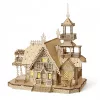 wooden puzzle, 3d wooden puzzle, house puzzle