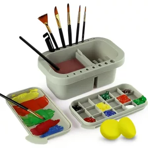 paint brush cleaner, paint tray, paint brush holder, paint brush cleaner tool