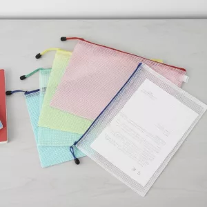 zipper folder, book storage bag, zipper file folder, stationery storage bag