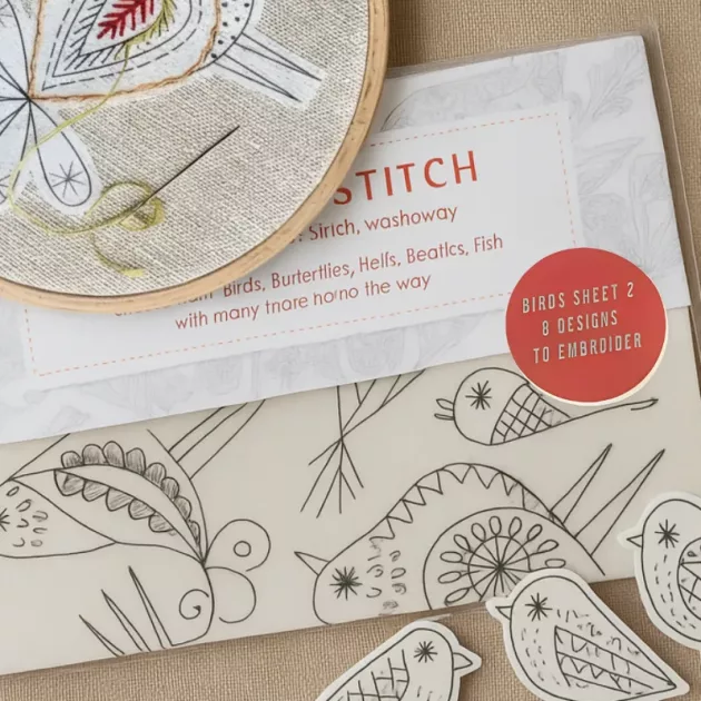 embroidery transfer paper, stick and stitch embroidery, water soluble paper for embroidery