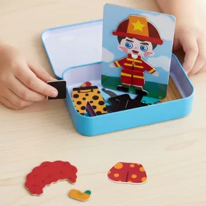 magnetic puzzle, 3d puzzle, dress up puzzle, jigsaw game