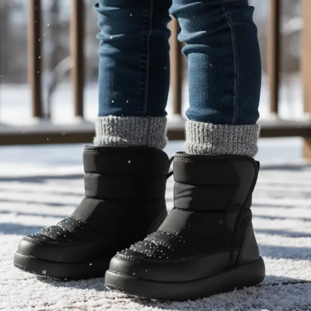 winter shoes, snow boots, plush snow boots, plush winter shoes, waterproof winter boots, non slip winter shoes