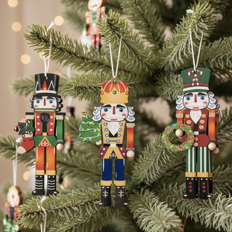 christmas ornament, wooden christmas tree ornament, christmas tree hanging decoration, cute christmas ornaments