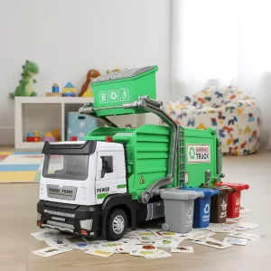 garbage truck toy, trash truck toy