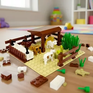 DIY Animal Farm Building Blocks for Kids