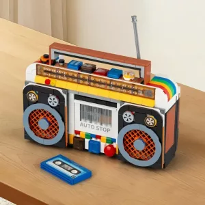 DIY Retro Radio Model Building Blocks Assembly Toy for Kids