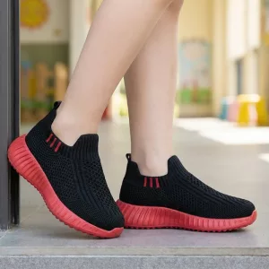 no tie shoes, mesh running shoes